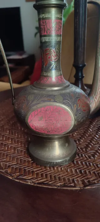 Tetera Marroquí Antigua Latón