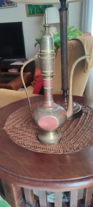 Tetera Marroquí Antigua Latón