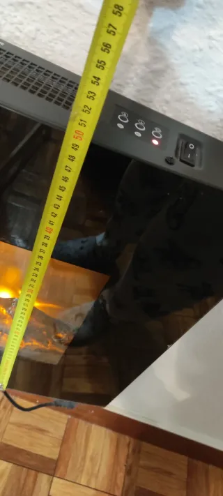 Estufa eléctrica ambiente chimenea negra De pared