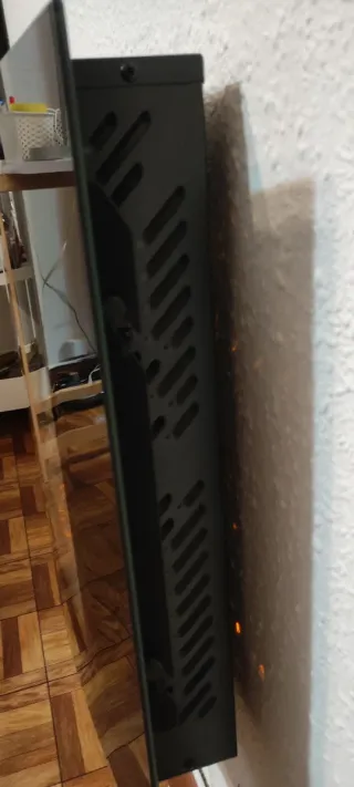 Estufa eléctrica ambiente chimenea negra De pared