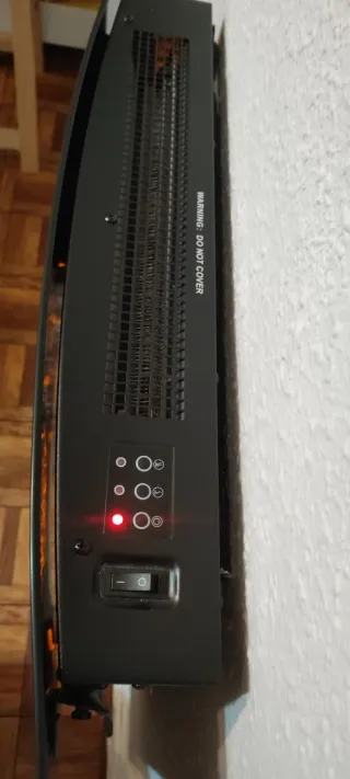 Estufa eléctrica ambiente chimenea negra De pared