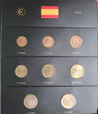 57 monedas € España de 1999 a 2005