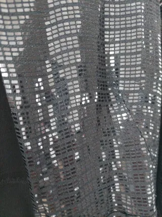 Chaqueta fiesta lentejuelas negra y plateada