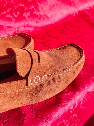 Mocassini Uomo Marrone Scamosciato