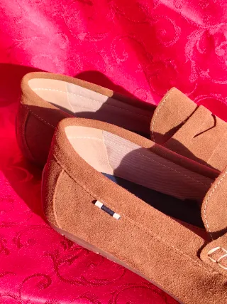 Mocassini Uomo Marrone Scamosciato