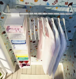 Barra extensible IKEA MULIG Blanca