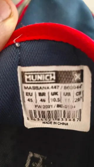 Zapatillas Munich Azul y Gris