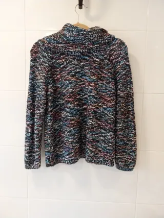 Jersey punto cuello alto multicolor Talla S/M