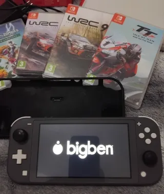 Nintendo Switch Lite Gris + 4 Juegos+estuche+funda