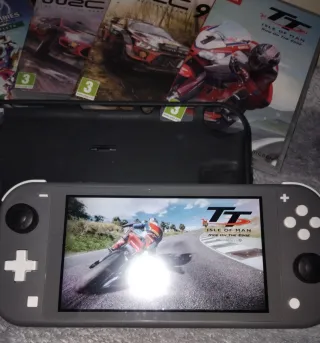 Nintendo Switch Lite Gris + 4 Juegos+estuche+funda