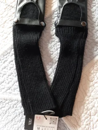 Guantes largos Zara negros