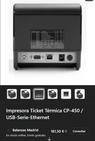 Impresora Térmica Concord CP450 PARA TVP -  TIKETS