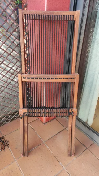 Tumbona exterior IKEA madera y tela