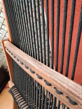 Tumbona exterior IKEA madera y tela