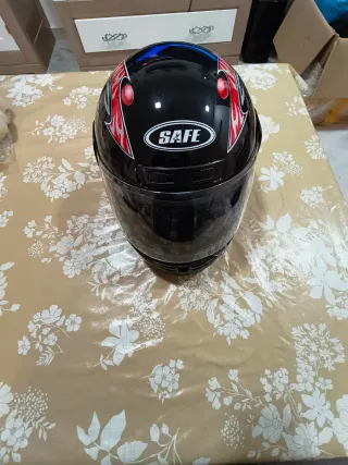 Casco Moto Negro con Calentador Cuello