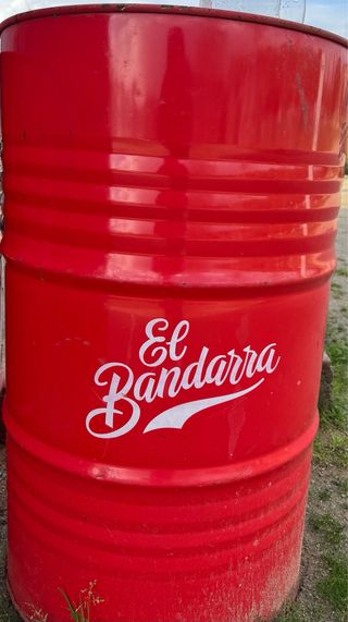 2 Barriles El Bandarra Rojos Metálicos