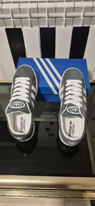 Zapatillas Adidas Campus Gris y Blanco