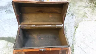 Cofanetto vintage legno e similpelle