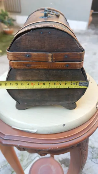 Cofanetto vintage legno e similpelle