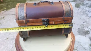 Cofanetto vintage legno e similpelle