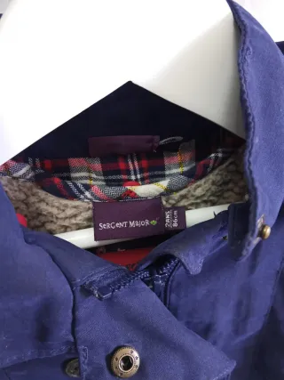 Giacca bambina blu con fiocco interno removibile