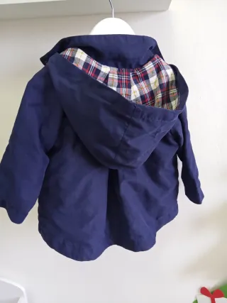 Giacca bambina blu con fiocco interno removibile