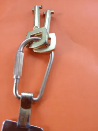 Portachiavi vintage con moschettone e chiavi