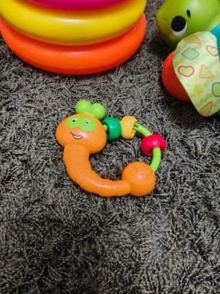 Lote Juguetes : Tortuga, Torre de aros y Sonajero