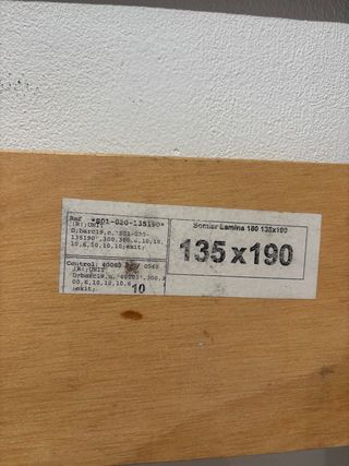 Somier de láminas metálico y madera