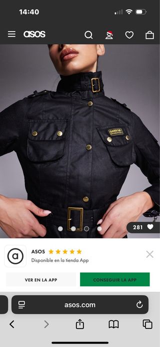 Chaqueta Barbour International Mujer Negra