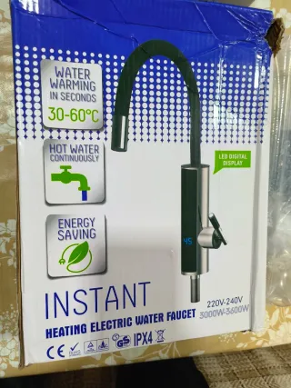 2 Grifos Calentador Agua LED Digital