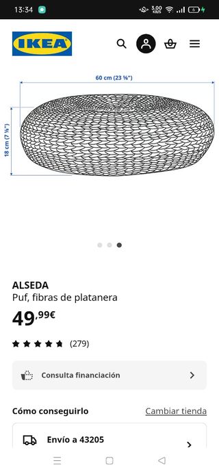 2x Pufs redondos Alseda