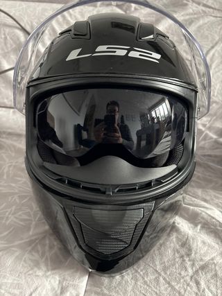 Casco LS2 Stream Evo Talla M Negro. Poco uso