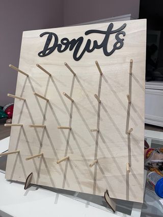 Panel expositor de dónuts