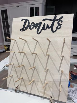 Panel expositor de dónuts