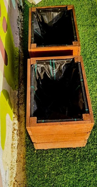 SÓLO HOY! PACK 2 JARDINERAS MADERA
