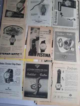 Lote 50 Anuncios Originales Relojes Certina