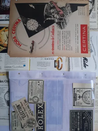 Lote 50 Anuncios Originales Relojes Certina