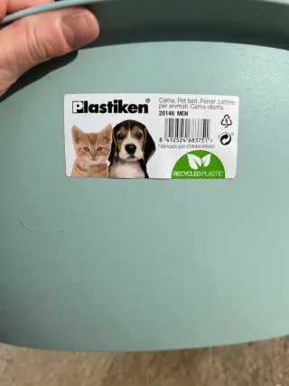 Cama para perro azul