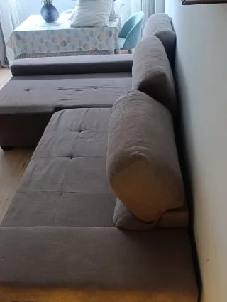 Sofá chaiselongue gris