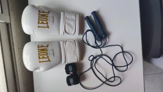 Pack Boxeo Guantes Leone GN059oz10, Vendas y Comba