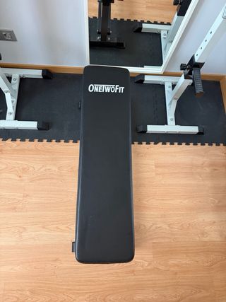 Rack y banco de musculación