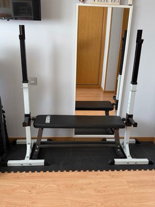 Rack y banco de musculación