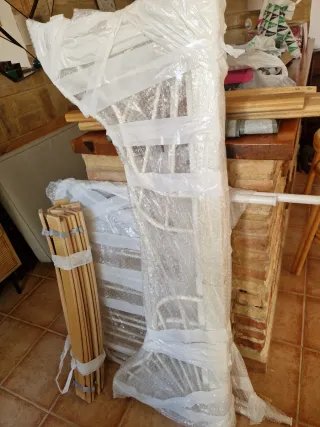 Cama extensible Ikea MINNEN blanca con colchon