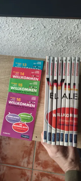 8 libros de curso Willkommen de idiomas alemán