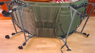 Cama plegable camping/pesca verde