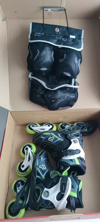 Patines en línea Fila Niñ@ con protecciones