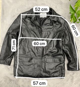 Giacca in pelle vintage nera