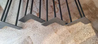 4Soportes Hierro Patas Mesa Negro