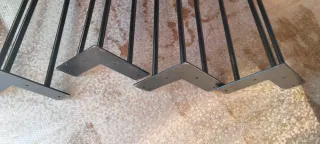 4Soportes Hierro Patas Mesa Negro